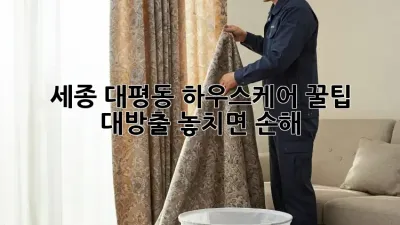 세종 대평동 하우스케어🧹✨ 꿀팁 대방출! 놓치면 손해?!
